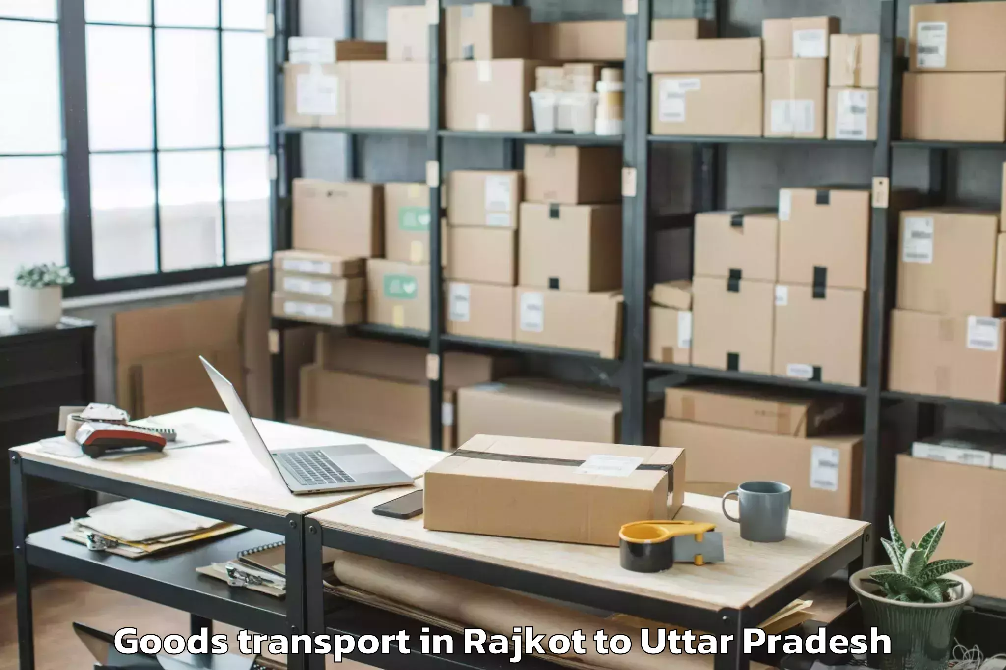 Book Rajkot to Tilhar Goods Transport Online